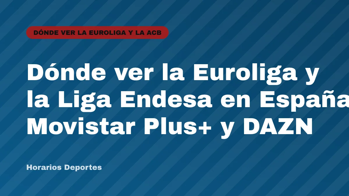 Dónde ver la Euroliga y la Liga Endesa en España: Movistar Plus+ y DAZN